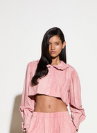 CROP Bluse mit Kragen
