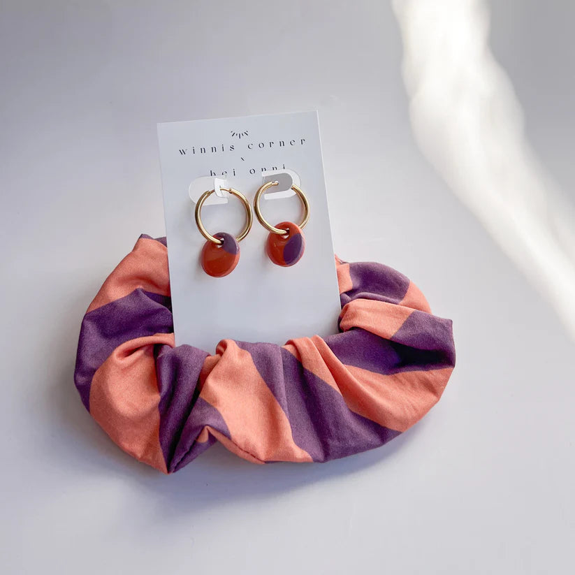 Ohrring & Scrunchie Set