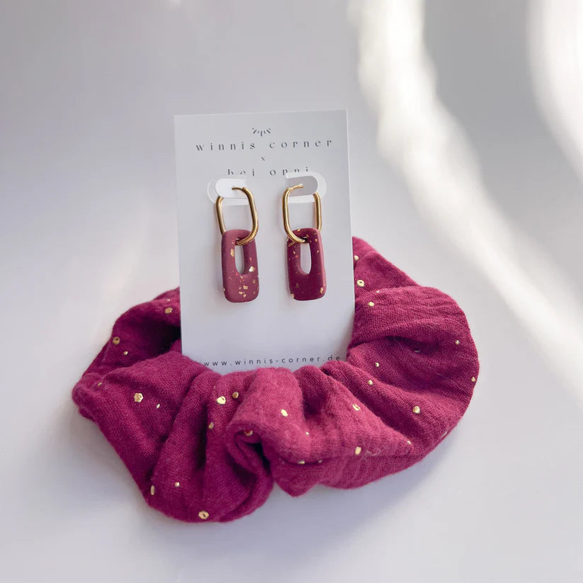 Ohrring & Scrunchie Set